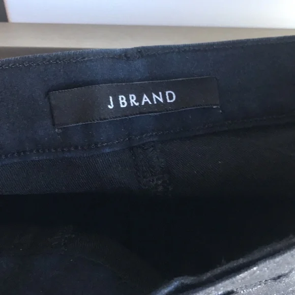 J Brand stretchy silver crackled paint pants 25 - Picture 4 of 9